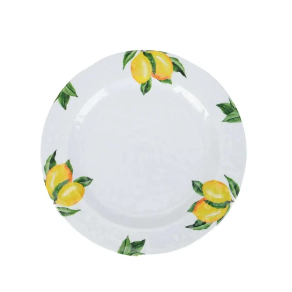 SET 6 PLATOS LIMON SICILIANO MELAMINA 22CM