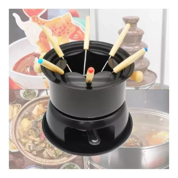 OLLA PARA FONDUE DE ACERO CON PINCHOS - Imagen 5