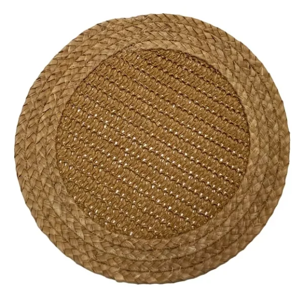 SET CN 4 INDIVIDUAL RATTAN NATURAL 34CM REDONDO