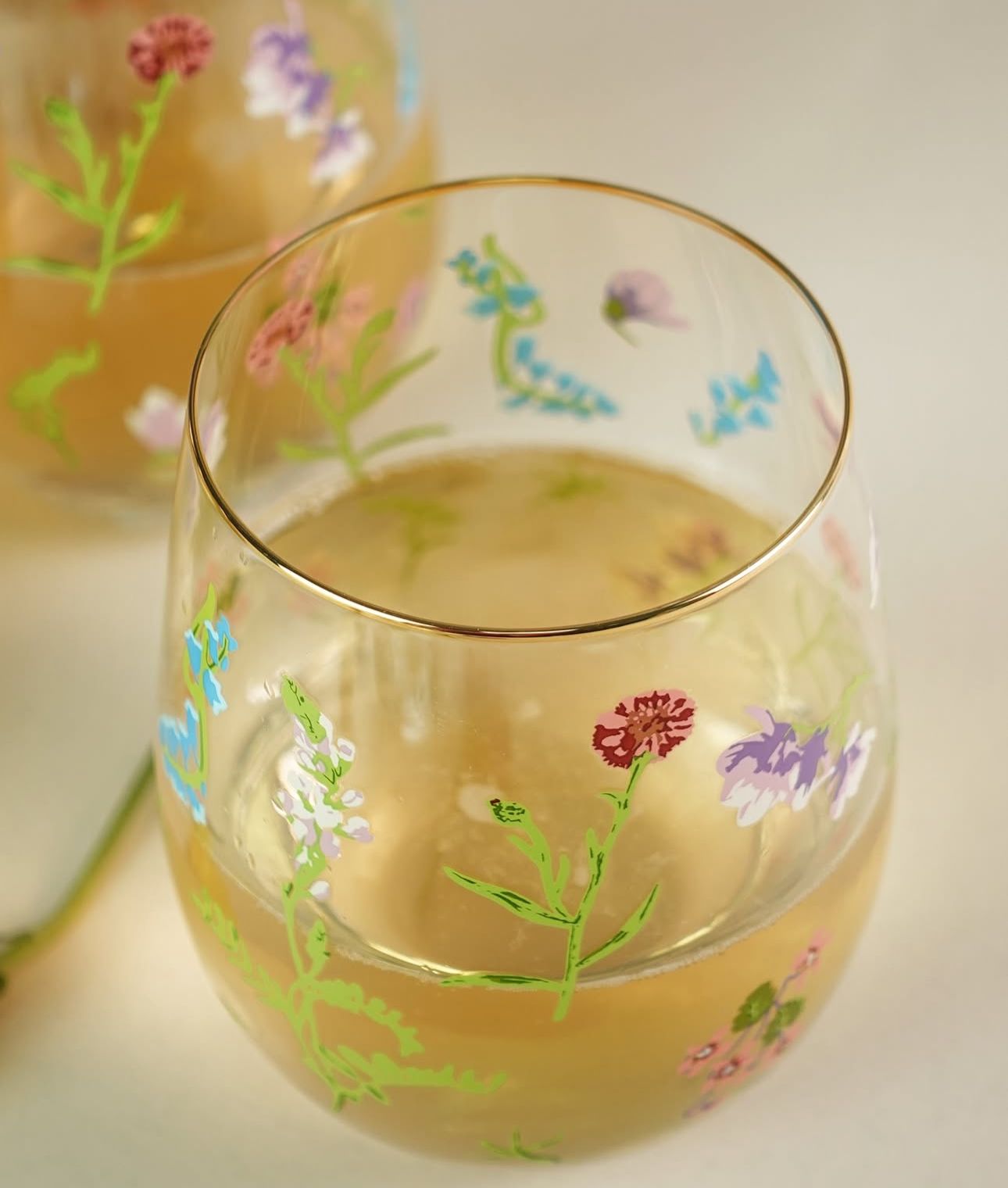 SET 4 VASOS BAJOS FLORAL - Imagen 6