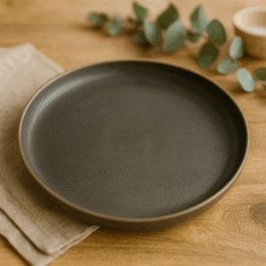 PLATO NEGRO DE PORCELANA ENTRADA/ POSTRE 21CMX3CM