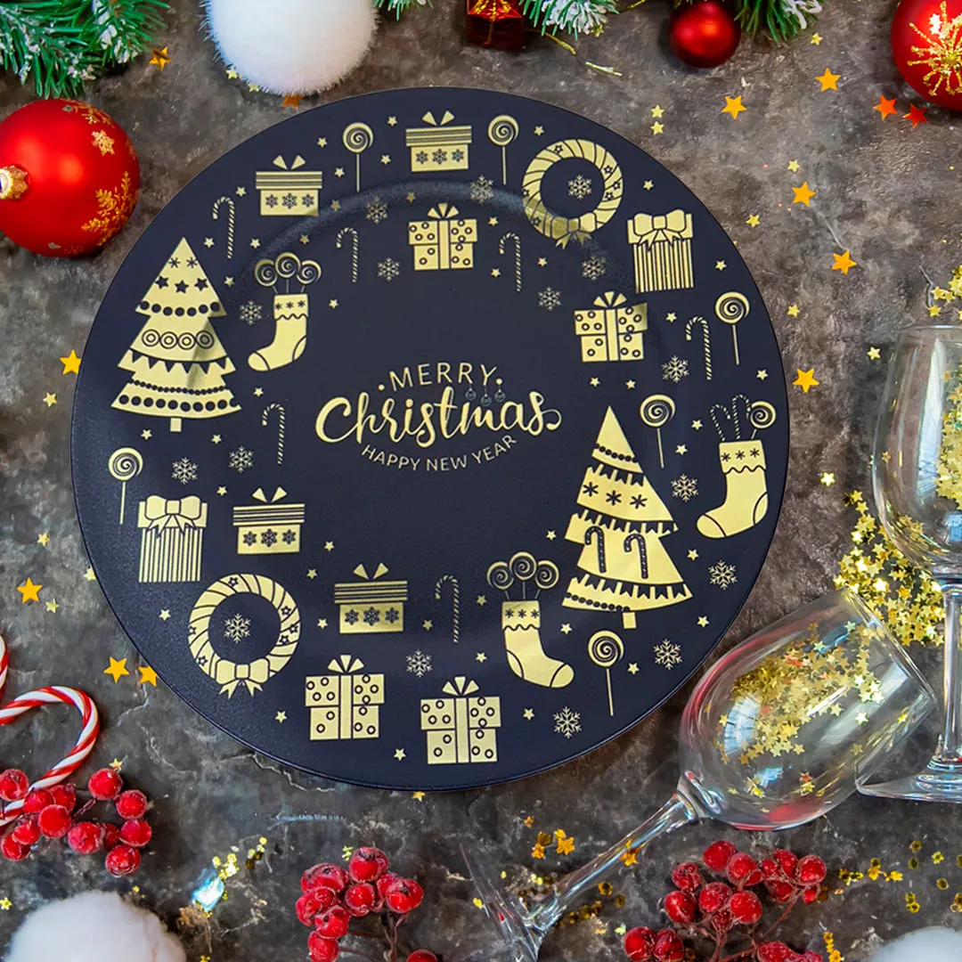 PLATO BASE DISEÑO NAVIDAD 32CM - Imagen 2