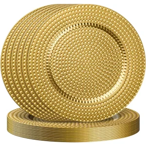 PLATO BASE DORADO NAVIDAD 32CM