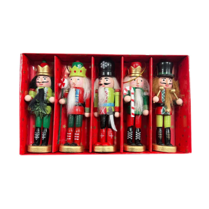 CASCANUECES 5 PIEZAS ADORNO NAVIDEÑO