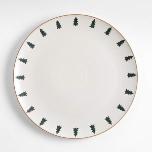 PLATO DE FONDO PLANO PINO DE NAVIDAD 28CM