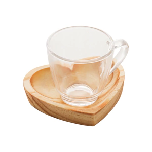 PLATILLO DE CORAZÓN + TAZÓN TRANSPARENTE ¡OFERTA DIA DEL AMOR!