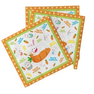 SERVILLETAS DE PAPEL FELIZ PASCOA 33X33CM 16PCS