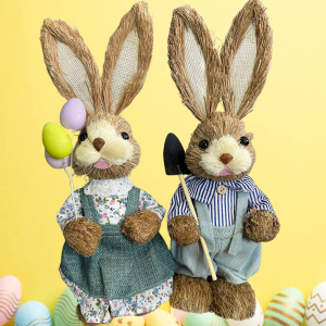 SET PAREJA CONEJOS DE PASCUA 35CM