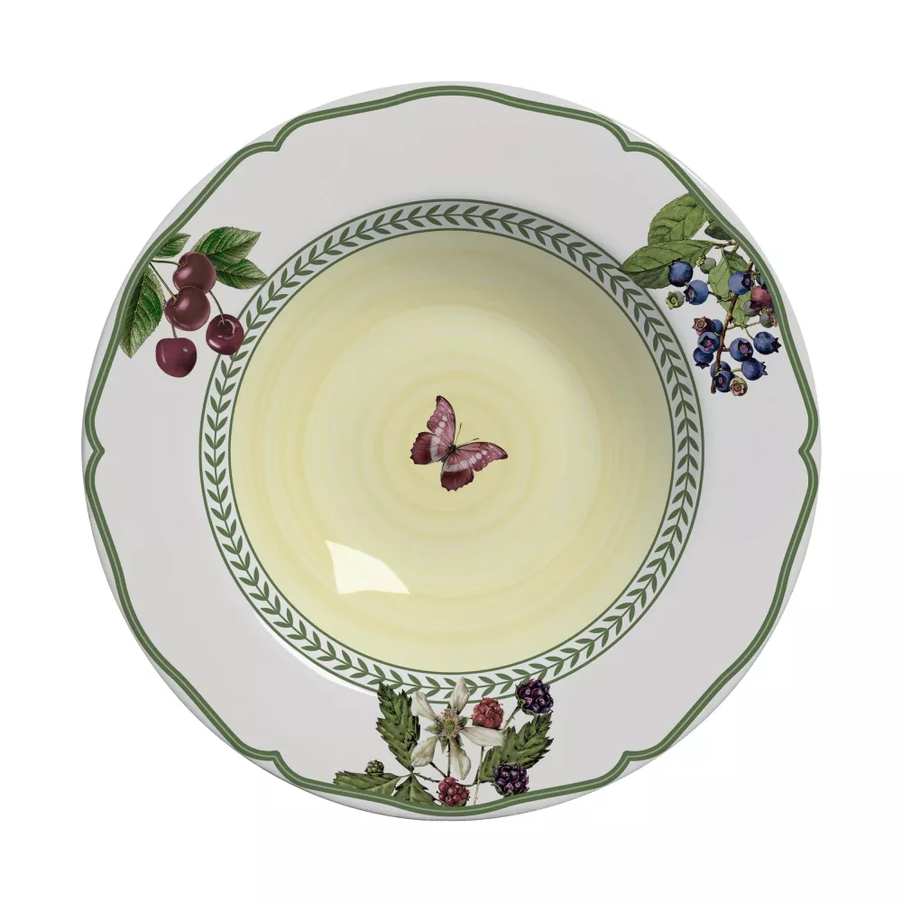 SET 6 PLATOS HONDO FRUITS 24CM