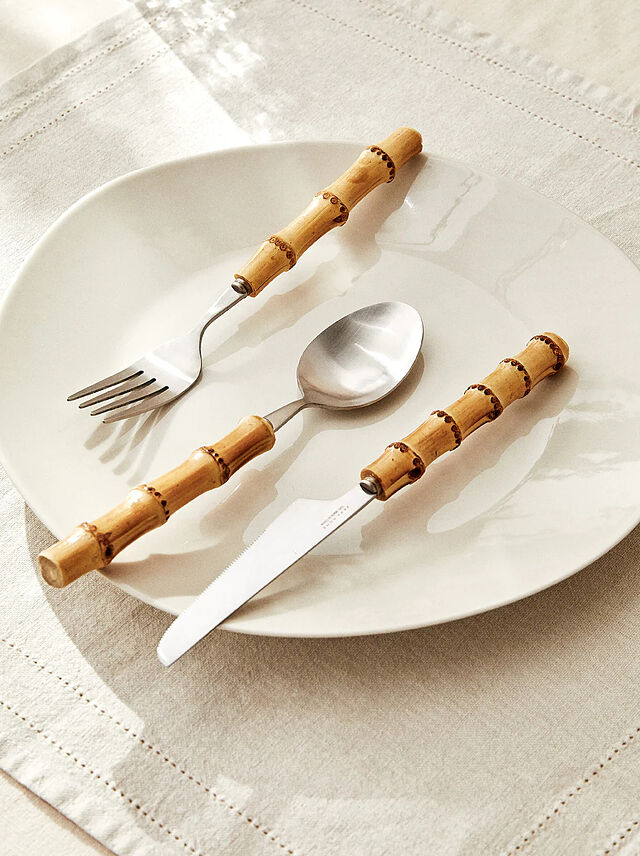 SET CUCHILLERÍA BAMBÚ NATURAL 24 PIEZAS (6 PERSONAS) ¡OFERTA CYBER! - Imagen 7