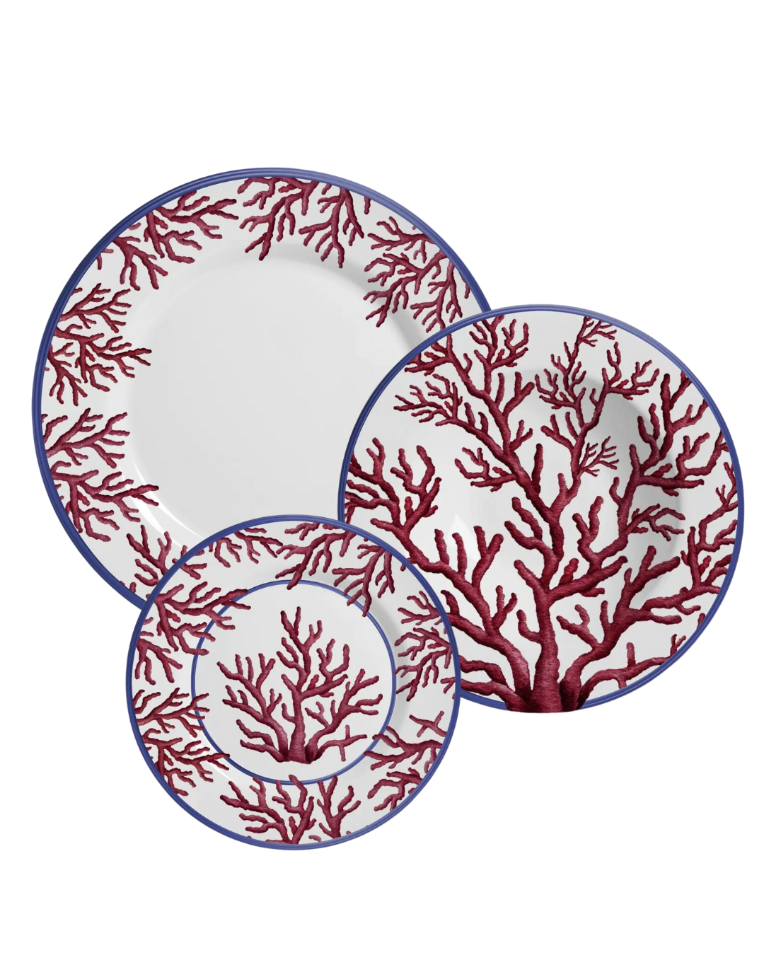 SET 18 PIEZAS VAJILLA CORAL GLABES ROJO PARA 6 PERSONAS ¡SALE DÍA DEL PADRE!