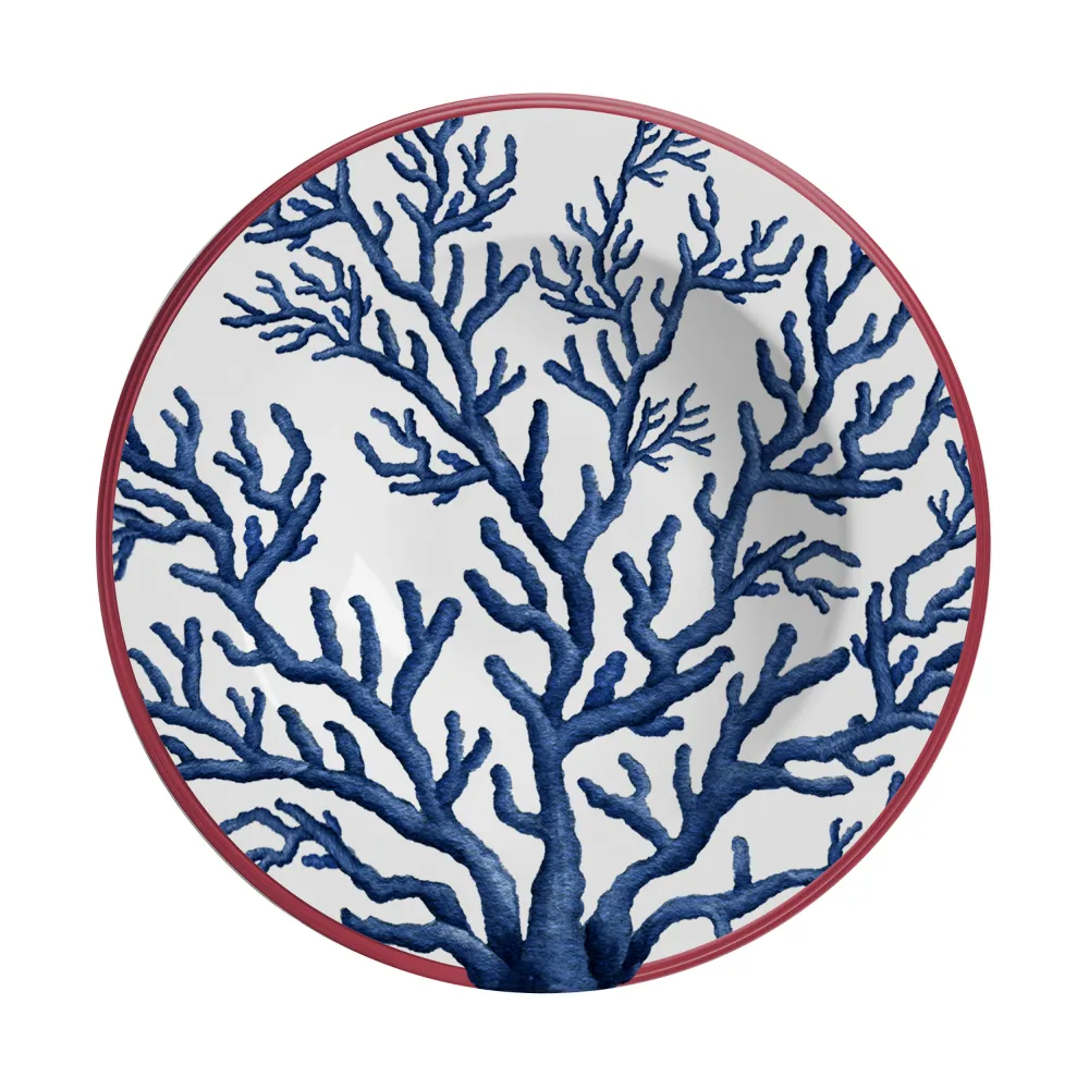 SET 18 PIEZAS VAJILLA CORAL GLABES AZUL PARA 6 PERSONAS - Imagen 3