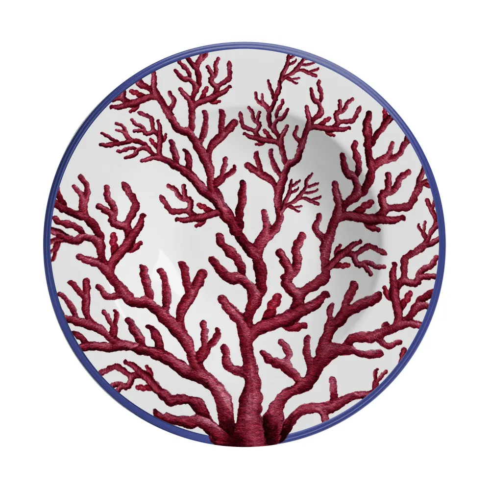 SET 6 PLATOS HONDO CORAL GLABES 24CM ¡SALE MOTHERS DAYS!