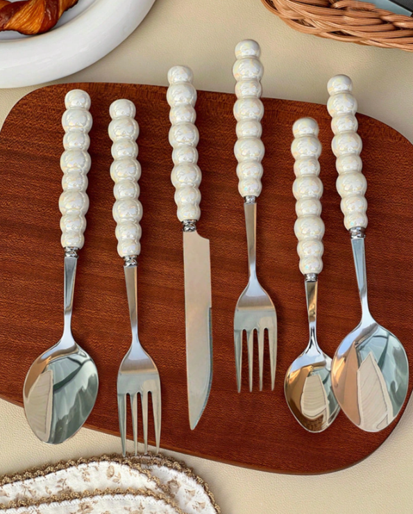 SET CUCHILLERÍA PERLA PARA 6 PERSONAS 24 PIEZAS ¡OFERTA CYBER! - Imagen 8
