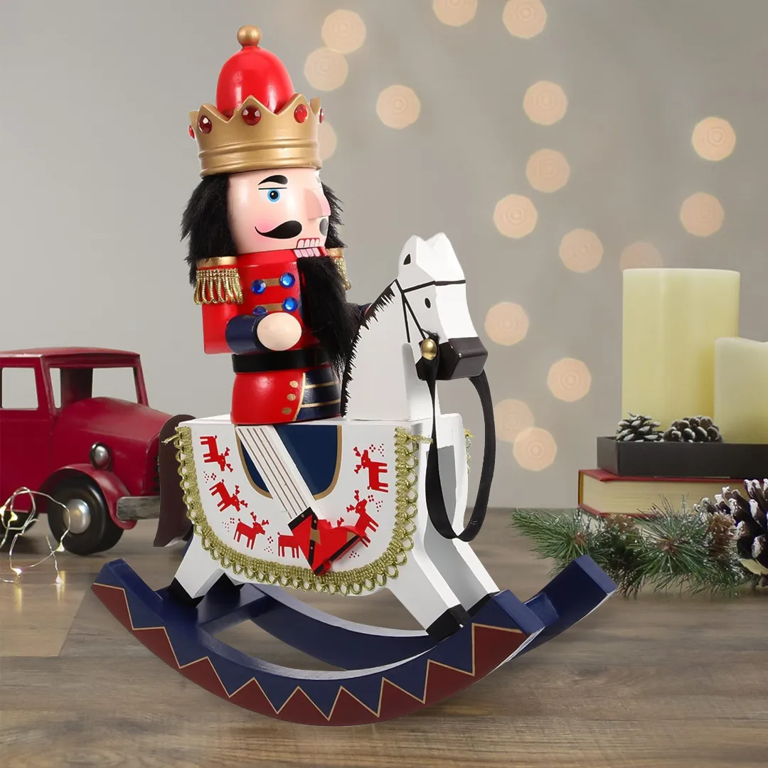 CASCANUECES A CABALLO 27CM ADORNO NAVIDEÑO ¡REMATE NAVIDAD! - Imagen 7