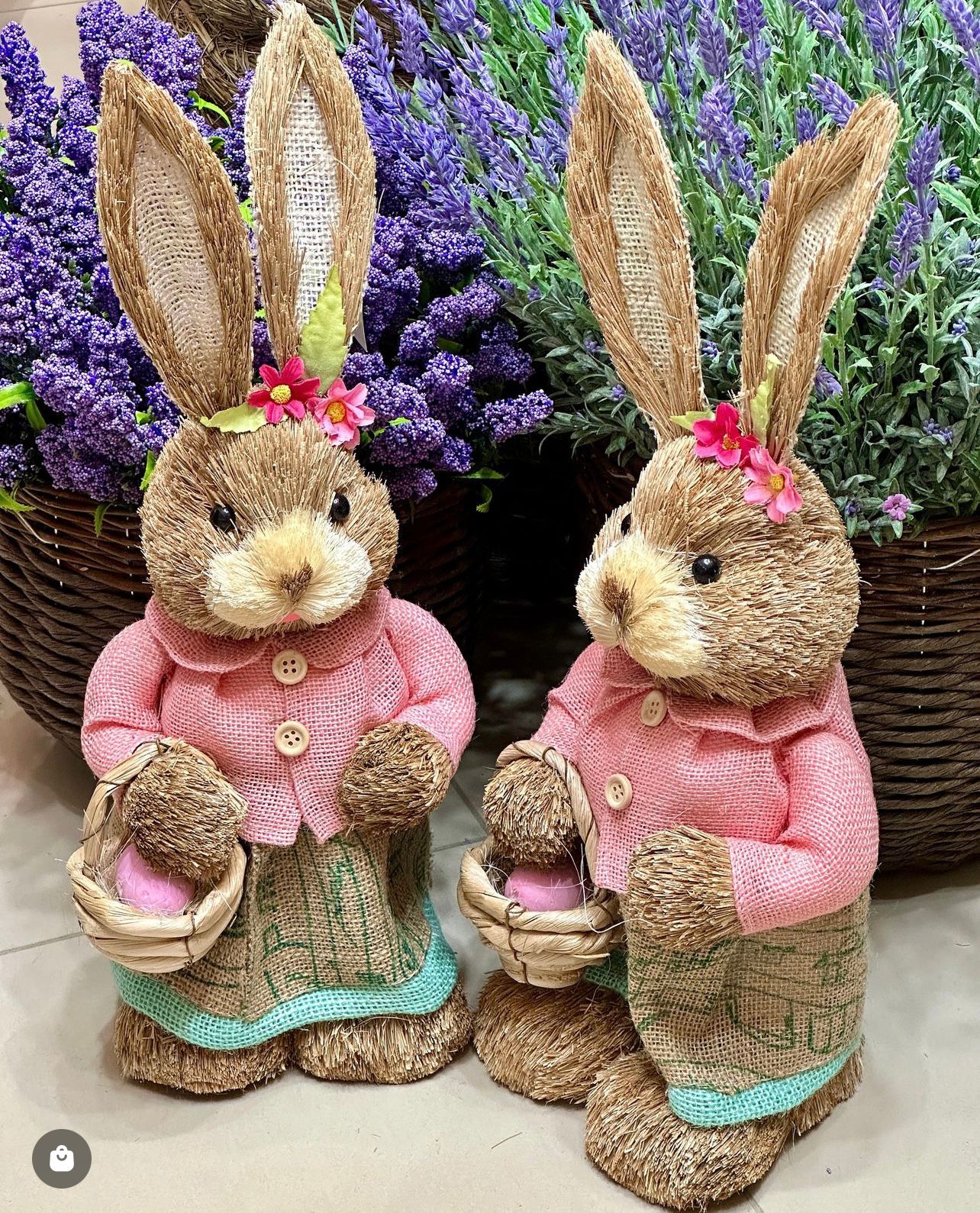 SET PAREJA CONEJOS DE PASCUA 35CM SURTIDOS - Imagen 2