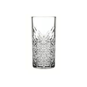 SET 6 VASOS VIDRIO ALTO TALLADO 380CC ¡OFERTA CYBER!