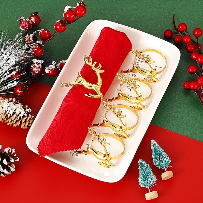 SET 6 PORTA SERVILLETAS RENO NAVIDAD - Imagen 2
