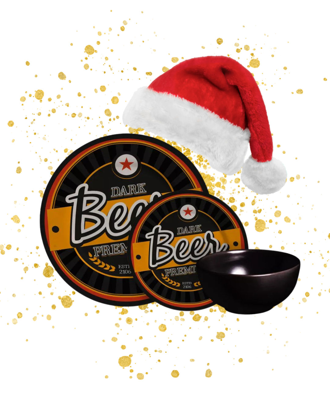 SET VAJILLA BEER DARK 12 PIEZAS ¡BLACK FRIDAY!