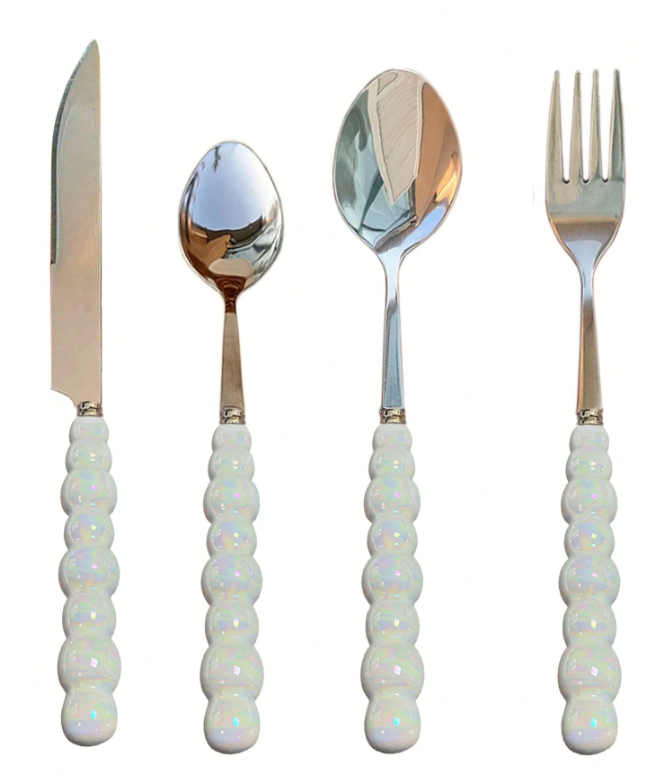 SET CUCHILLERÍA PERLA PARA 6 PERSONAS 24 PIEZAS ¡OFERTA CYBER!