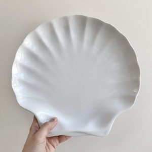 PLATO CONCHA DE CERÁMICA BLANCA 20CM ¡OFERTA CYBER!