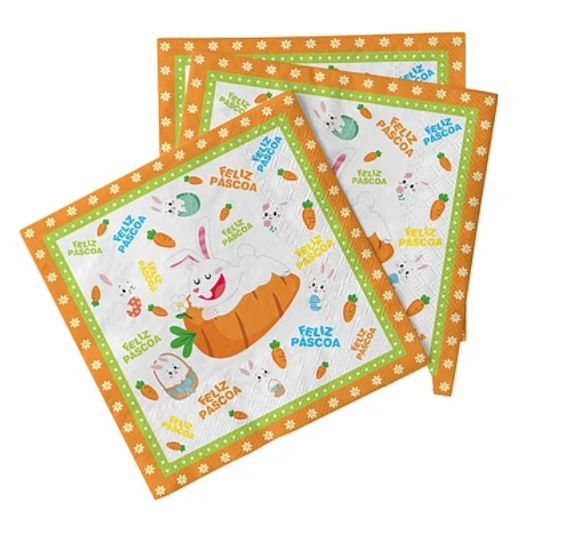 SERVILLETAS DE PAPEL FELIZ PASCOA 33X33CM 16PCS ¡OFERTA DE PASCUA!