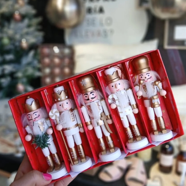 CASCANUECES 5 PIEZAS ADORNO NAVIDEÑO - Imagen 7