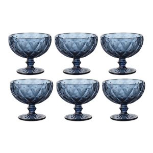 SET 6 COPAS PARA POSTRE DIAMOND AZUL 400CC