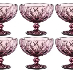 SET 6 COPAS PARA POSTRE DIAMOND MORADA 400CC ¡OFERTA CYBER!