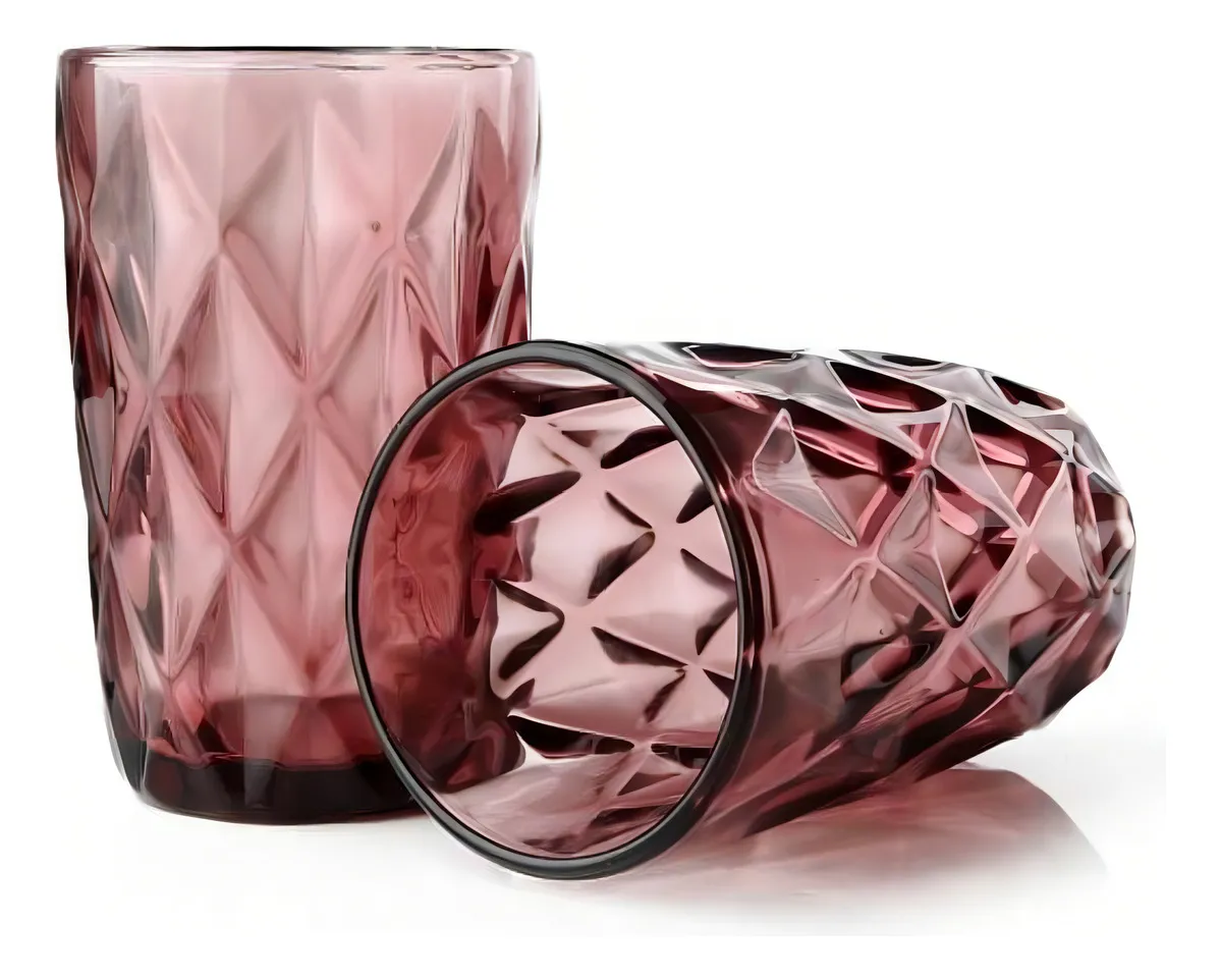 SET 6 VASOS ALTOS DIAMOND MORADO 330CC ¡OFERTA CYBER! - Imagen 2