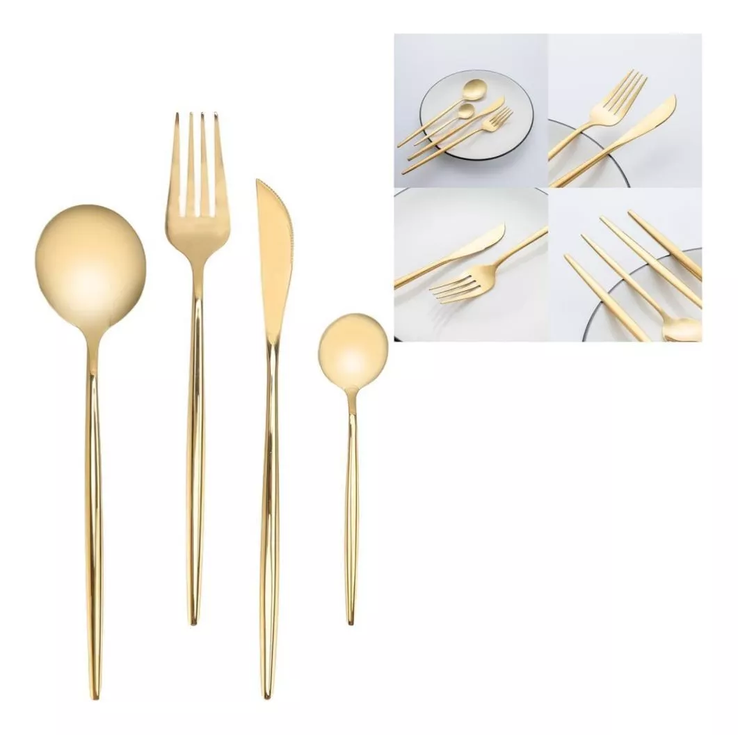 SET 24 PIEZAS CUCHILLERÍA DORADO ¡OFERTA CYBER! - Imagen 3