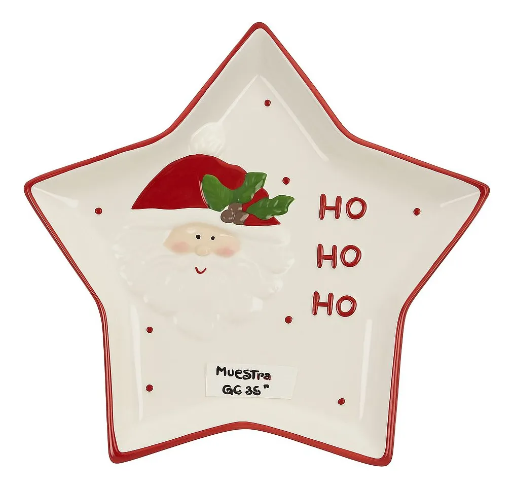 PLATO DE NAVIDAD PARA DULCES/ GALLETAS 27CM