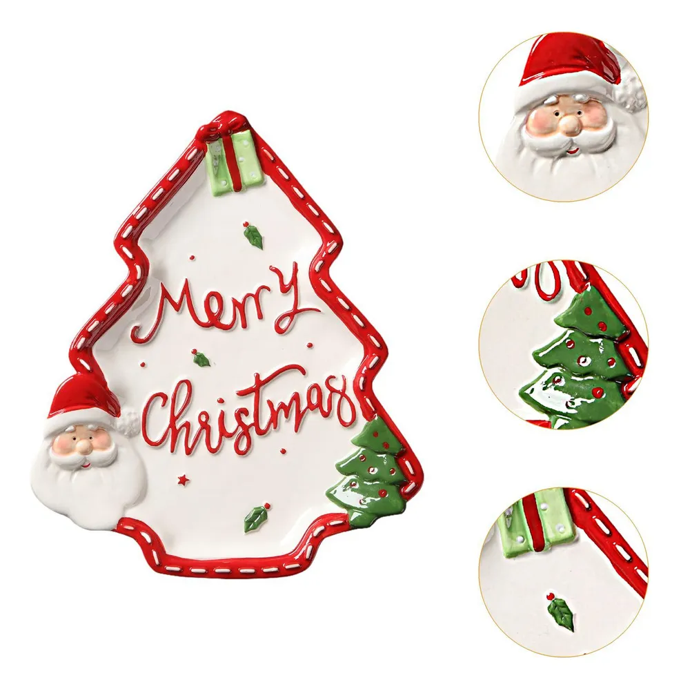 PLATO DE NAVIDAD PARA DULCES/ GALLETAS 31CM ¡REMATE NAVIDAD! - Imagen 3