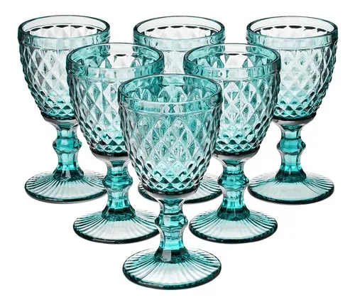 SET 6 COPAS DE COLORES CELESTE 310CC - Imagen 8