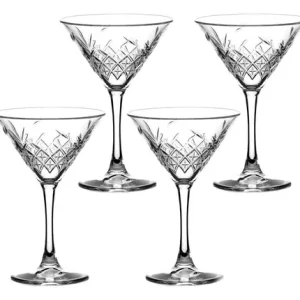 SET 4 COPAS MARTINI TALLADAS ¡OFERTA CYBER!