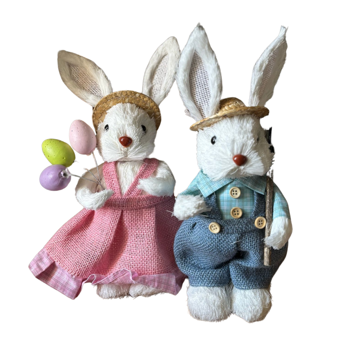 SET PAREJA CONEJOS DE PASCUA 30CM ¡OFERTA!