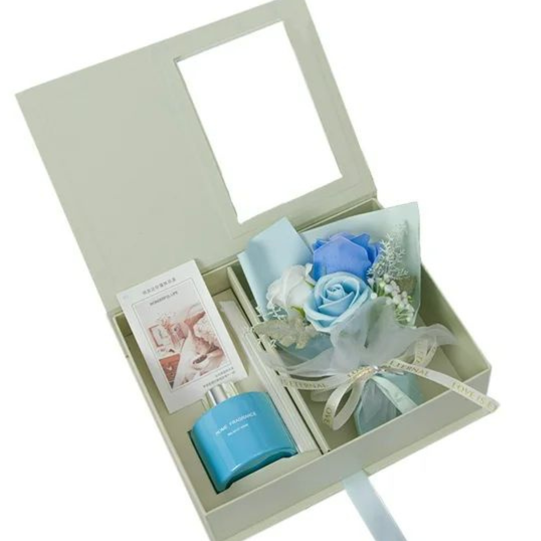 KIT REGALO AROMATIZADOR CON DIFUSOR AZUL