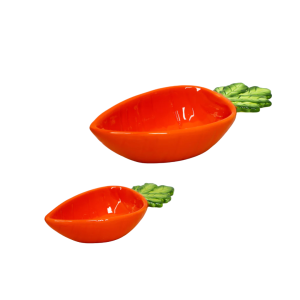 SET 2 FUENTES ZANAHORIA DE PASCUA CERAMICA 17CM ¡OFERTA CYBER!