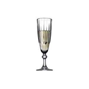 SET CON 6 COPAS VIDRIO FLAUTA DIAMOND 170CC