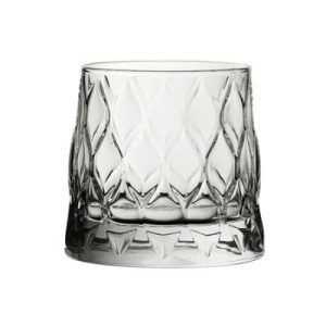 SET CON 6 VASOS VIDRIO BAJO WAVES 320CC