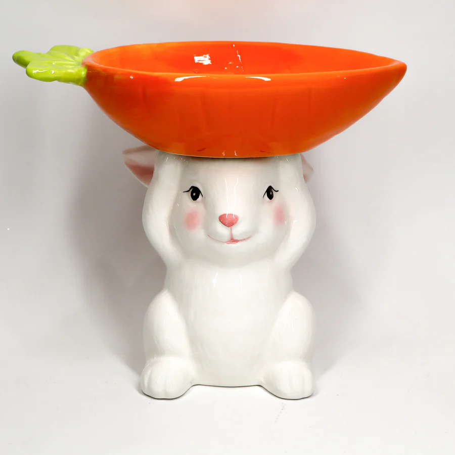 FUENTE CONEJO DE PASCUA CERAMICA 18CM ALTO ¡OFERTA!
