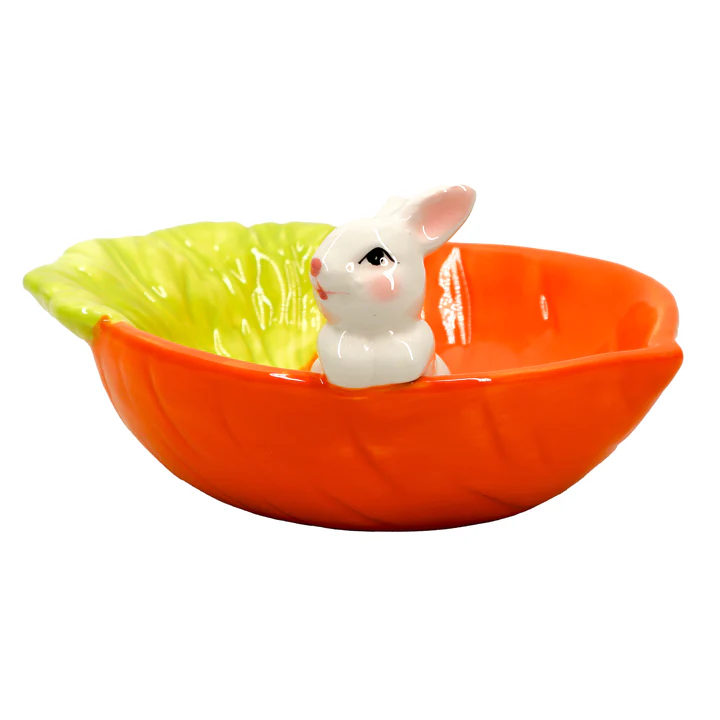 FUENTE CONEJO DE PASCUA CERAMICA 22CM LARGO ¡OFERTA DE PASCUA! - Imagen 2