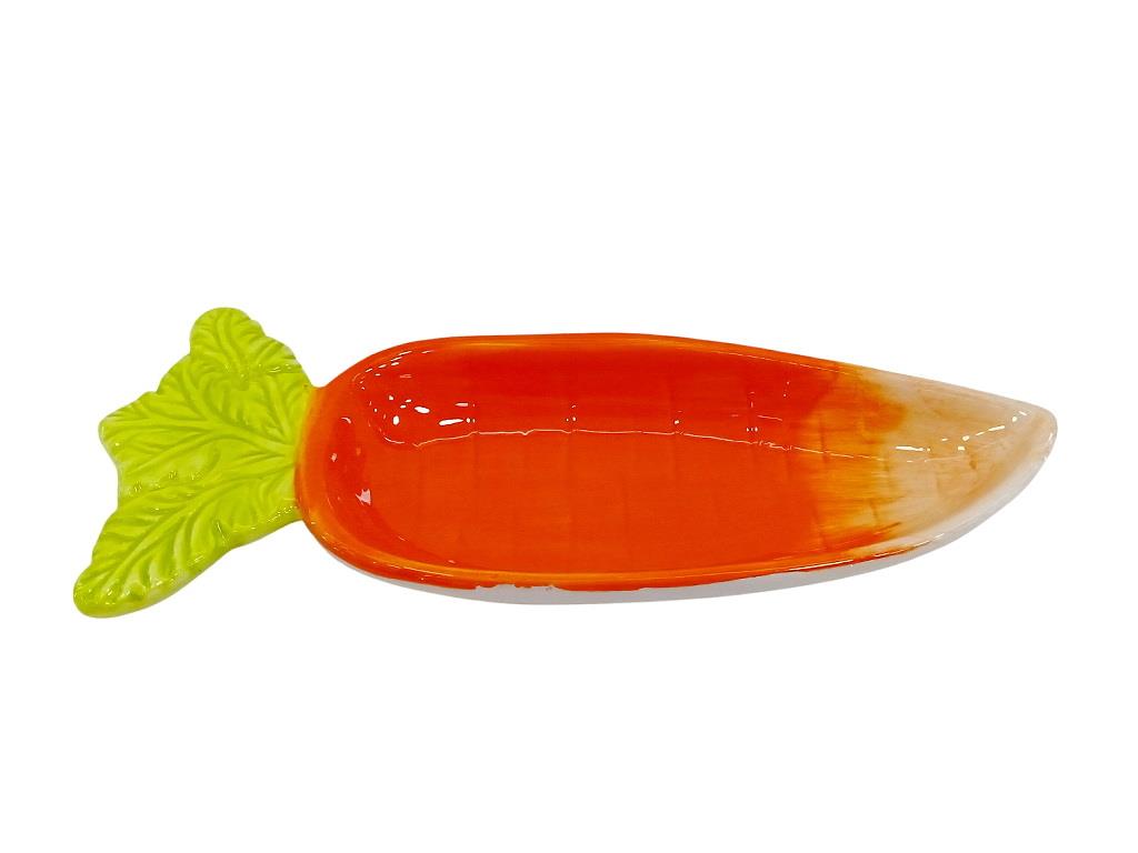 FUENTE CONEJO DE PASCUA CERAMICA 25CM LARGO - Imagen 2