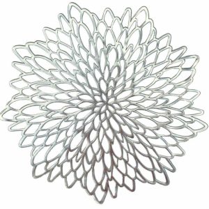 INDIVIDUAL MANDALA PVC 38CM PLATA ¡OFERTA CYBER!