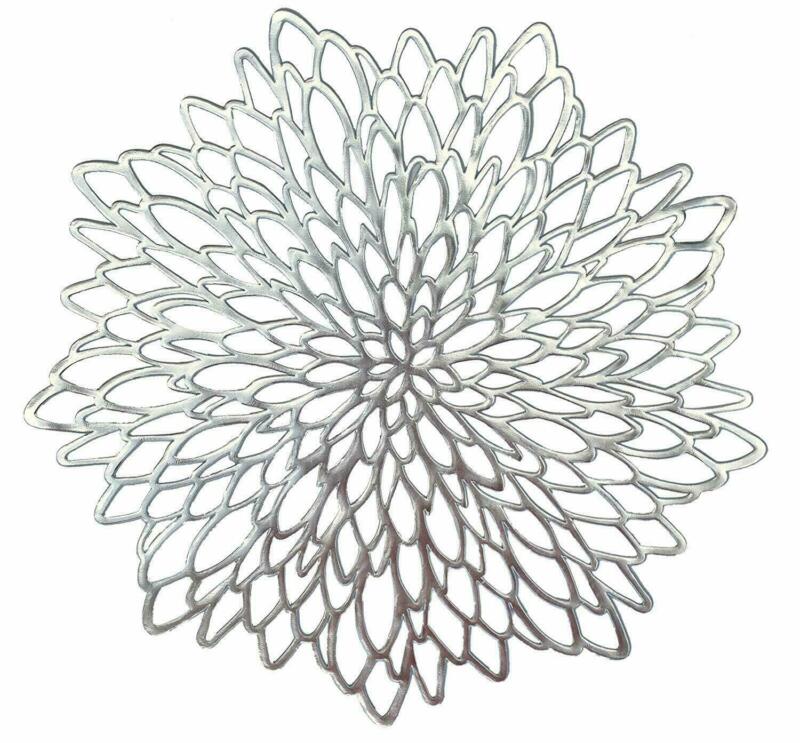 INDIVIDUAL MANDALA PVC 38CM PLATA ¡OFERTA CYBER!