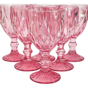 SET 6 COPAS DIAMOND ROSADO ¡OFERTA CYBER!