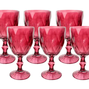SET 6 COPAS DIAMOND ROJO ¡OFERTA CYBER!
