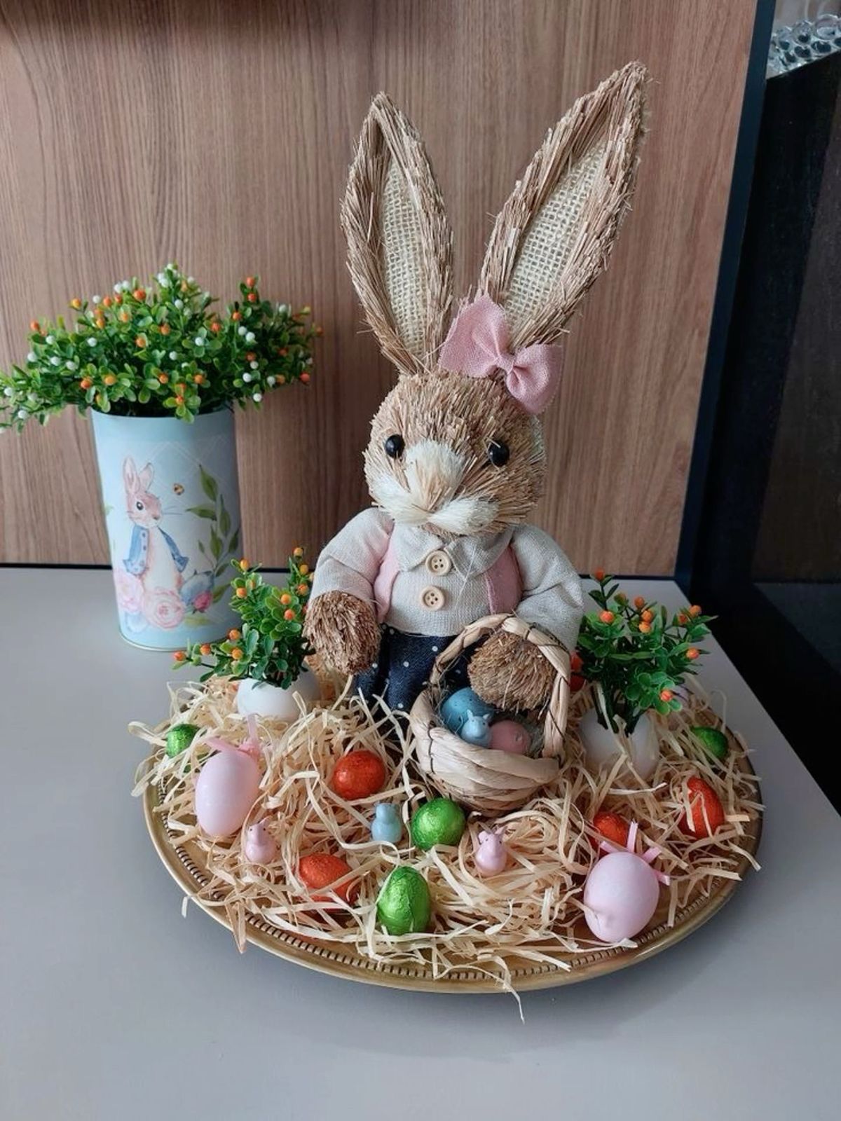 CENTRO DE MESA CONEJO DE PASCUA