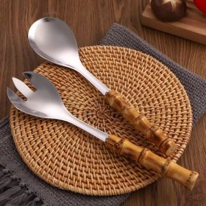 SET 2 PIEZAS CUCHARA + TENEDOR BAMBÚ ¡OFERTA CYBER!