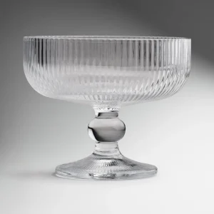 SET 6 COPAS PARA POSTRE VIDRIO TALLADO 320CC